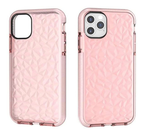 Capa Em Gel 3d Diamante Para Apple iPhone 12 Pro Max - Rose