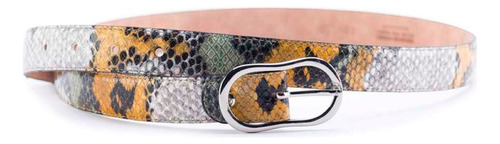 Cinturón Mujer Piel Serpiente Prada Mx 20140 Color Verde Diseño de la tela Lisa Talla 100.0