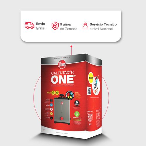 Calentador De Agua Rheem One 8 Litros/min A Gas Nat