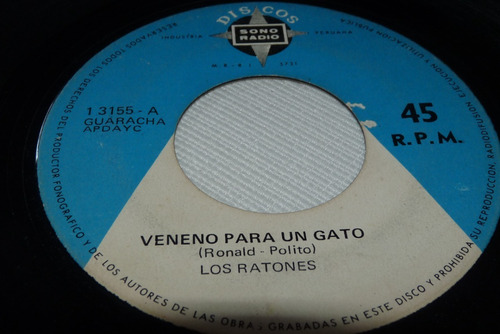 Jch- Los Ratones Veneno Para El Gato Nelita Guaracha 45 Rpm