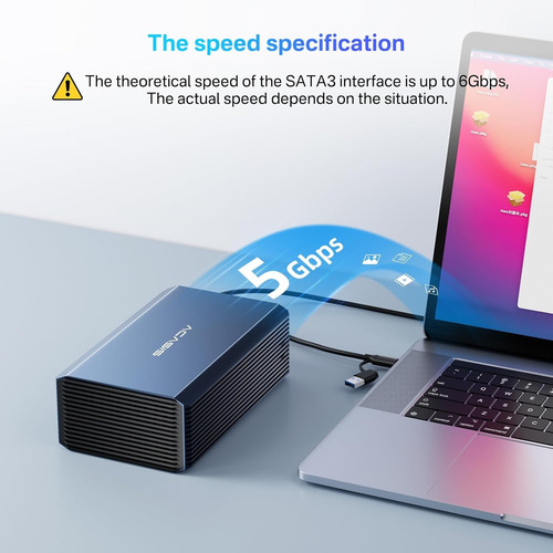 Case Acasis Com 2 Baias Usb3.0 Raid Hd 2.5/3.5 Sata