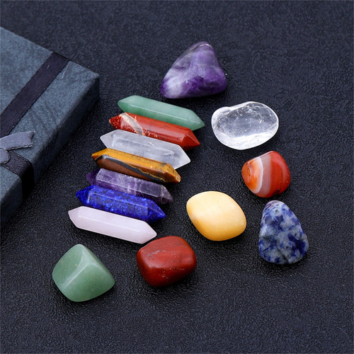 Caja De Regalo De Piedra De Yoga De Cristal Con Columna Hexa