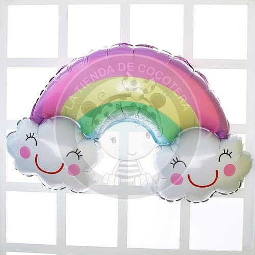 Combo Set Globos Metalizados Unicornio Cumpleaños Nube Rosa