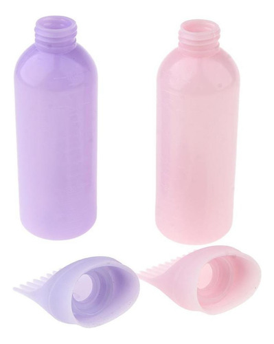 # 2x Botellas De Colorante Para Salón Brocha De Dispensador