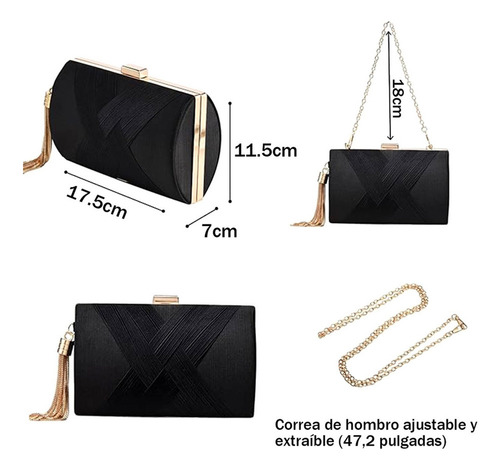 Bolsa De Noite Clutch Para Mulher, Bolsa De Noite Com Borlas