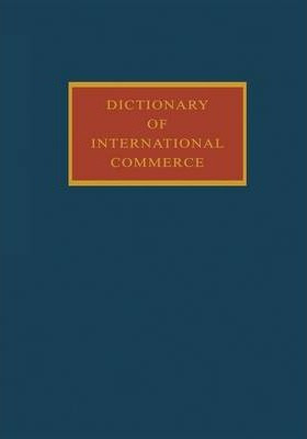 Libro Dictionary Of International Commerce - W.j. Miller