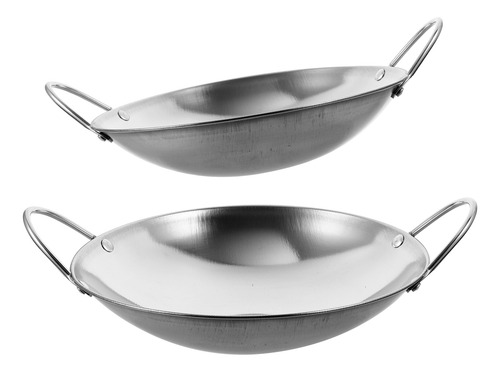 Plancha De Acero Inoxidable Wok Para Estufa De Gas, 2 Unidad