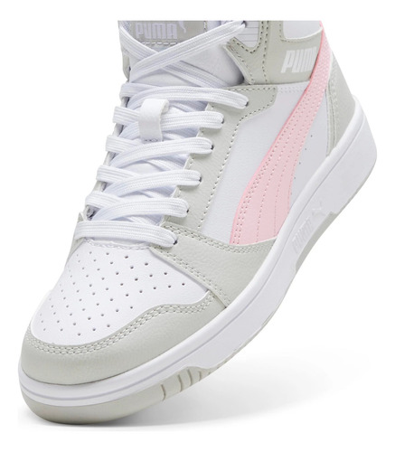 Puma Rebound Mid V6 Gris/rosa Dama 31-04