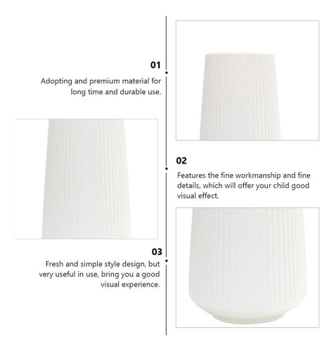 Ganazono White Ceramic Plástica Jarrón De Plástico Blanco De Blanco.