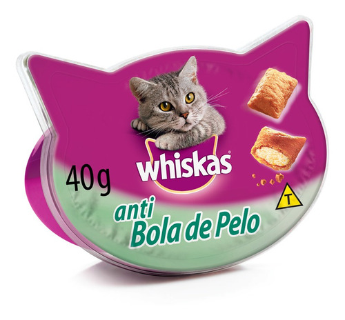 Petisco Whiskas Temptations Anti Bola De Pelo Para Gatos Adu