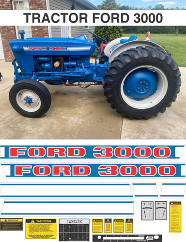 Kit Calcomanias Restauracion Tractor Agricola Ford 3000