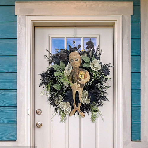 W New Guirnalda De Halloween Para Decoración De Puerta De En