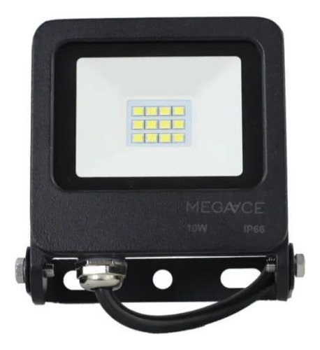 MegaAce Refletor 10w led smd 6500k 800ml preto