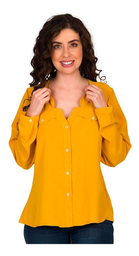 Blusa Moda Mujer Elegante Manga Larga Camisa Casual Mwd8390