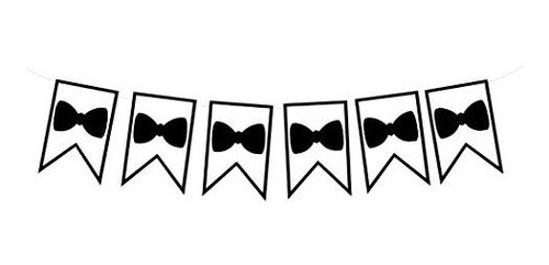 Banderines - Bow Tie Bunting Banner, Little Man Garland, Lit