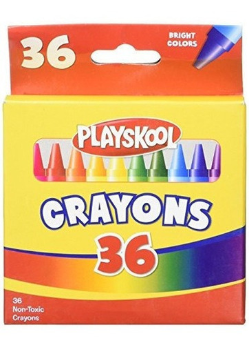 Caja De Lápices De Colores Playskool 36 Bright Colors