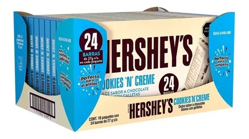 Chocolate Hershey's Cookies N' Creme 24 Piezas