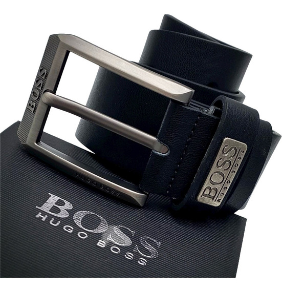 Accesorios Cinturones Cinturones de cuero Hugo Boss Cintur\u00f3n de cuero negro look casual 