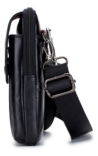 Lujo Bolso De Cintura Hombre Piel Genuino Bolso Cruzada