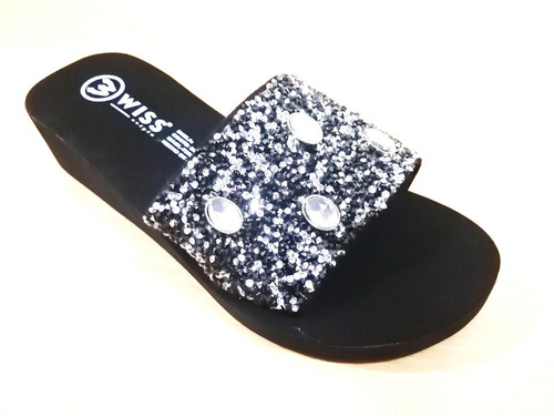 Sandalia Miniplataforma Sueco Negro Wedge