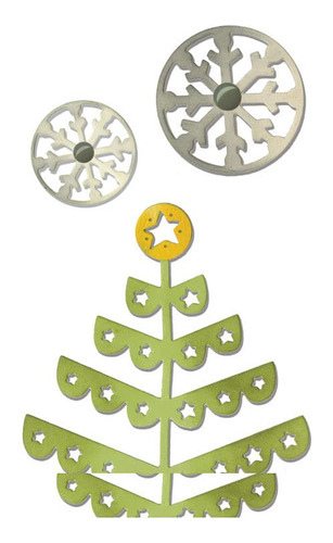 Sizzix 660726 Thinlits Set De Troqueles Para Arbol De Navida