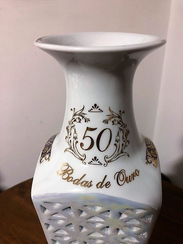 Vaso Vazado Bodas De Ouro 50 Anos De Casamento 40cm