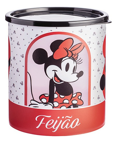 Disney Minnie - Pote Mantimento - Feijão Vermelho E Preto