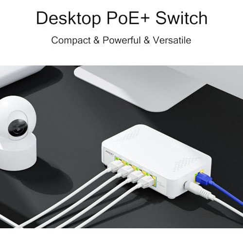 Switch Poe De 4 Puertos Gigabit Plug And Play, Switch Poe