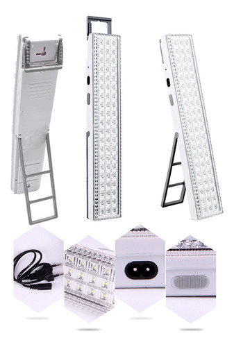 Pack X3 Lámpara De Emergencia Recargable Led Blanco