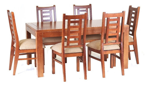 Comedor Rayenco 6 Sillas Canela Raulí / Muebles América