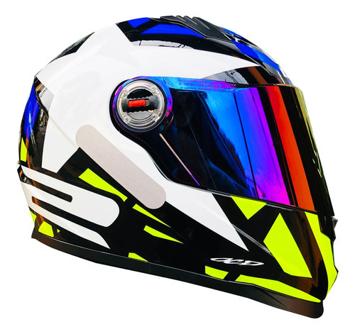 Capacete Ls2 Ff358 Xdron Neon Laranja Azul Amarelo Branco Desenho Starwar Tamanho do capacete 60