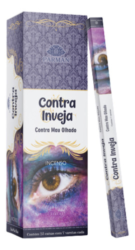 Incenso Contra Inveja Parman Box 25 Caixas Com 7 Varetas