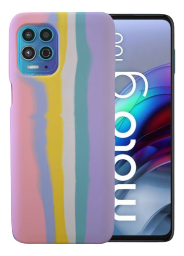 Funda De Silicona Con Felpa Arcoiris Para Moto G100