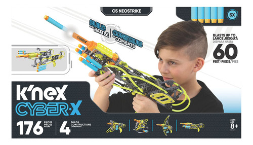 Knex Cyberx C5 Neostrike, Explota Hasta 60 Pies (176 Unidade