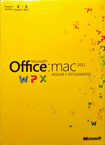 Office 2011 Mac Hogar Y Estudiantes Caja Sellada 3 Usuarios