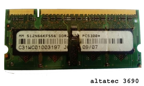 Memoria Notebook  512mb Ddr2 667 Pc5300 512n66kfs56