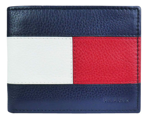 Billetera Tommy Hilfiger Billetera De Piel Delgada Removible