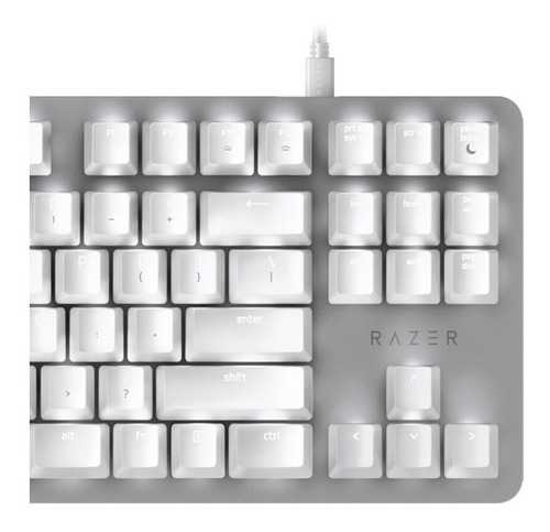 Imagen 2 de 2 de Teclado gamer Razer BlackWidow Lite QWERTY Razer Orange inglés US color mercury con luz blanca