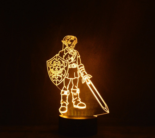 Lámpara 3d Link Legend Of Zelda + Pilas