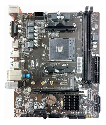 Motherboard A320g519 Am4 Ddr4 Usb 3.0 Hdmi Vga 