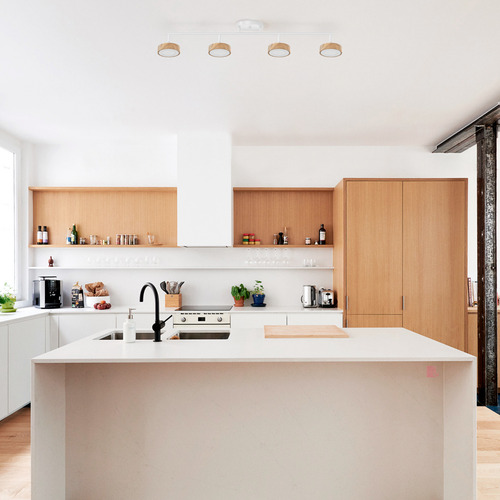 Barral 4 Luces Egos Luz Led Cambiable Alta Potencia Buenaluz Estructura Blanco Frío