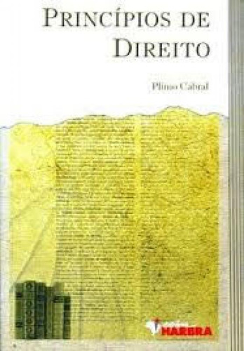 Princípios De Direito: Princípios De Direito, De Vários Autores. Editora Harbra, Capa Mole Em Português