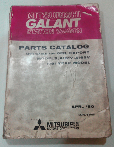 Catálogo Master Despiece: Mitsubishi Galant S. Wagon 1980/81