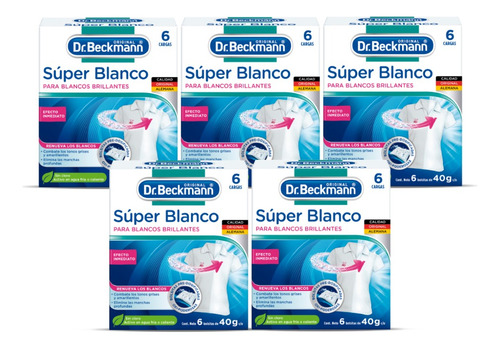 Dr. Beckmann Super Blanco Blanqueador Intensivo 5 X 240 Gr