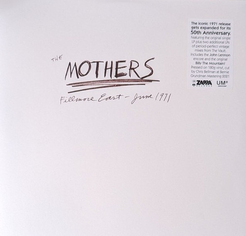 The Mothers  Fillmore East / June 1971 - Box 3 Vinilos