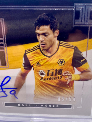Tarjeta Raúl Jiménez Autógrafo/jersey Original 83/99 Invest (Usado)