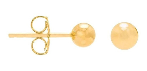 Aros De Oro 18k Laminado Aritos Bolita Hombre Mujer Rommanel