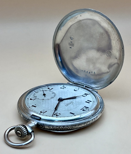 Antiguo Reloj De Bolsillo Titan 3 Tapas Plata Sellada #0155 (Usado)