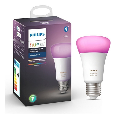 Lámpara Led Philips Hue 9,5w E27 Rgb Bluetooth 5ta Gen. A60