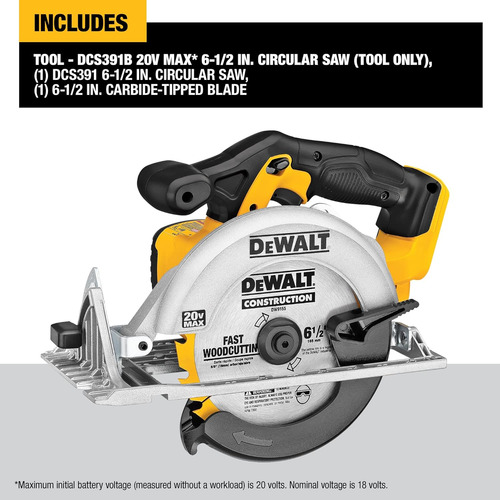 Sierra Circular Dewalt 20v Max, 6-1/2'', Solo Herramienta